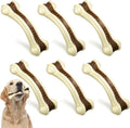Sosation 6 Pcs Dog Toys for Aggressive Chewers Nylon Beef Flavor Bones Tough Puppy Teething Toys Puppy Chew Bones for Large Medium Small Breed Dogs Puppies Pets Chew Toys(Small)