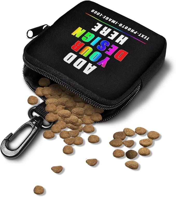 KEIAHUAN Custom Dog Treat Pouch Personalized Dog Training Treat Bag Puppy Doggie Snack Reward Bags for Pet Training, Walks & Outdoor Use