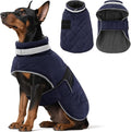 Dog Winter Coat Warm Padded Puppy Jacket Windproof Water Resistant Clothes for Small Medium Large Pets Christmas Sweater Outfit Vest(DarkBlue, XS)