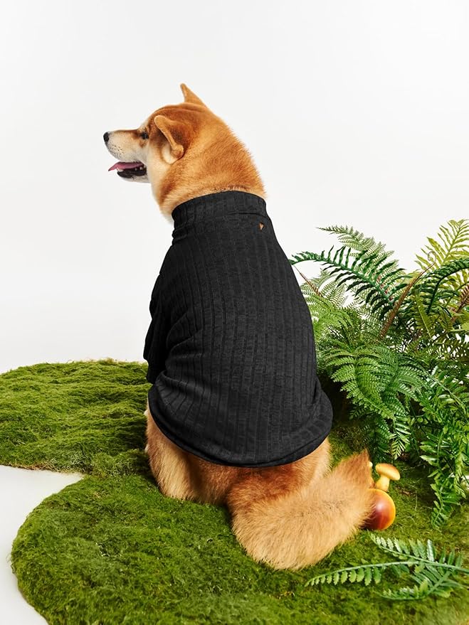 Dog Turtleneck Knitted Shirt Stretchy Pullover Sweater Winter Warm Puppy Clothes for Small Medium Dogs