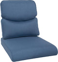 Outdoor Chair Cushions Set of 2-22 x 25 Inch Fade Resistant Patio Chair Cushions Outdoor Seat Cushions for Patio Furniture Chair Sofa Couch-Blue