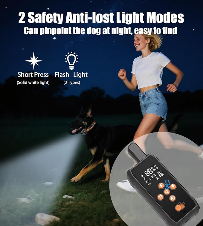 Dog Training Collar with Remote 4200FT 2 Dogs - Shock Collar for Barking Control, 4 Modes(Beep/Vibe/Static), IPX7 Waterproof for Swimming, 30-Day Rechargeable Battery, Adjustable for Small to XL Dogs