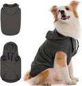IECOii Large Dog Hoodie, XL Dog Sweater for Large Dogs Girl Hooded Sweatshirt,Spring Fall Dogs Pullover for Beagle, Border Collie, Indoor Cozy & Outdoor Play, Grey, XLarge (No Fleece Lined)