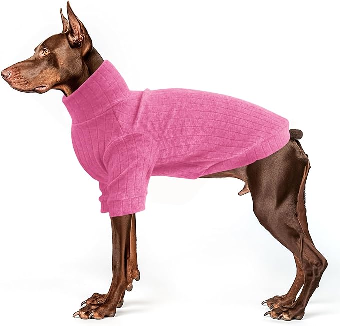 Dog Turtleneck Knitted Shirt Stretchy Pullover Sweater Winter Warm Puppy Clothes for Small Medium Dogs