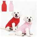 2 Pack Medium/Large Dog Sweater, Warm Comfy Stretch Dog Winter Coat w/Sleeves & High Neck, Premium Dog Clothes for Labrador-Best for Holidays, Daily Walks XL Red Pink