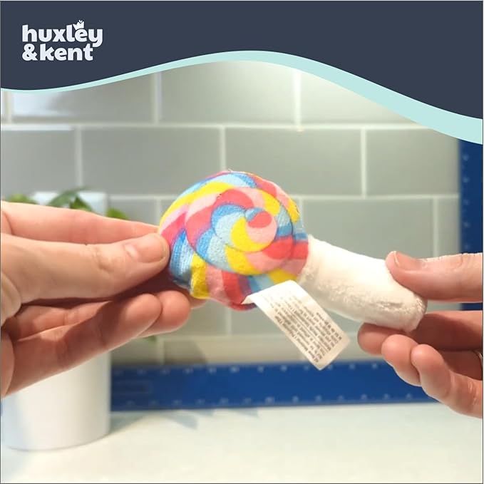 Huxley & Kent Plush Cat Toy - Interactive Catnip Toy for Cats & Kittens - Soft with Crinkle & Catnip - Fun Indoor Play - I'm Sweet Lollipop