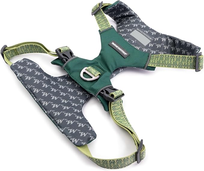 Winchester Pet No-Pull Adjustable Soft Padded Dog Vest Harness with Reflective Stitching, Smoke Pine, Extra Large