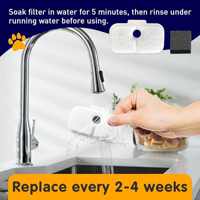 20PCS Cat Water Fountain Filter Replacement for Petlibro - Pre-Filter Sponges Compatible with PLWF105, PLWF115, PLWF005 - Keep Your Pet Libro Fountain Clean and Fresh with PET STANDARD Filters