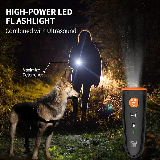 JVSO Rechargeable Ultrasonic Anti-Barking Device | Safe Dog Training Tool | Stop Barking Up to 16.7 ft | Effective for All Dog Breeds and Sizes