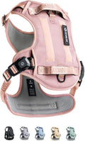 2025 New Edition, Fei & Eve MagEase Dog Harness - 3-Second Magnetic Buckles | 3-Point No-Pull Control | Heavy-Duty 900D Nylon | Dual Safety Handles | Breathable Mesh | Adjustable Fit | Large, Pink