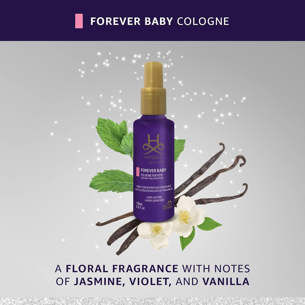 Hydra Forever Baby Pet Cologne, Finishing Cologne for Dogs and Cats, Grooming Spray, 4.4 Ounces