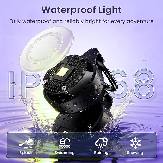 2-in-1 GPS Tracker & Dog Light - Smart Tracking Pet LED Light for iOS Only - Rechargeable IP68 Waterproof Dog Collar Light with 6 Modes for Night Walking - Works with Apple Find My, No Subscription