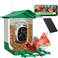 Smart Bird Feeder with Camera,AI Identify Birds Species,Auto Record 2K Birds Video in Backyard Garden,Live View,Instant Notifications，Solar Powered Charging,Ideal Gift for Family and Bird Lovers