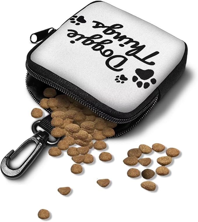 KEIAHUAN Dog Training Treat Pouch with Pocket Doggie Walking Trainer Fanny Pack Hands-Free Snack Pouch for Dog Training, Walks & Outdoor Use (Doggie Thing)