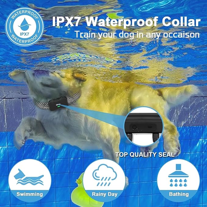 X3 Wireless Dog Fence 3500FT Fence and 6100FT Remote Training Collar, 185 Days Rechargeable Battery - IPX7 Waterproof Collar, Vibrate/Beep/Shock Modes for All Dogs, Black