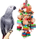 Parrot Toys for Medium and Large Birds Natural Wood Corn Cob Chewing Toy Bird Cage Accessories for African Grey,Macaws,Conure,Cokatoos,Cockatiel,Amazon Parrots