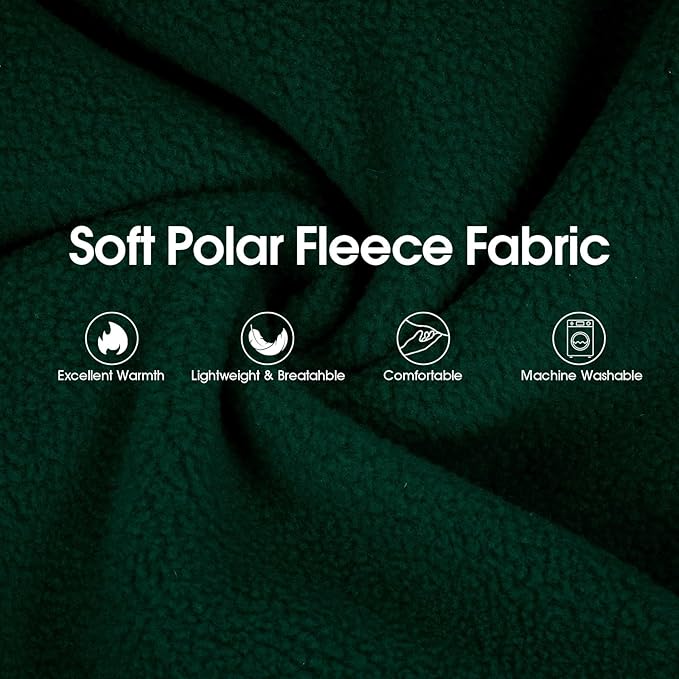 IECOii Dog Hoodie for Medium Dogs, Warm Fleece Dog Hoodies Sweater with Leash Hole and Pocket, Cozy Dogs Cold Weather Coat for Fall Winter Hooded Sweatshirt Vest for French Bulldog, Green, L