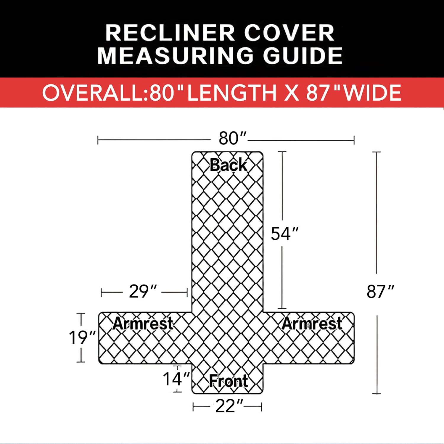 Easy-Going Recliner Chair Slipcover Reversible Sofa Cover Water Resistant Couch Cover Furniture Protector with Elastic Straps for Pets Dog (Recliner 22 inch, Gray/Gray)