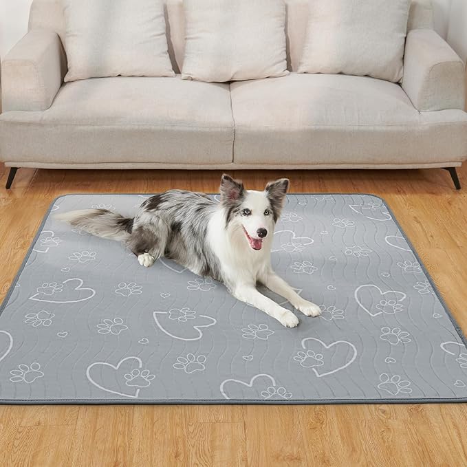 Washable Pee Pads for Dogs Reusable: 66"x72" Extra Large Washable Dog Pads Waterproof Non-Slip Reusable Puppy Pads - Fast Absorbent Whelping Mats for Housebreaking, Incontinence, Playpen