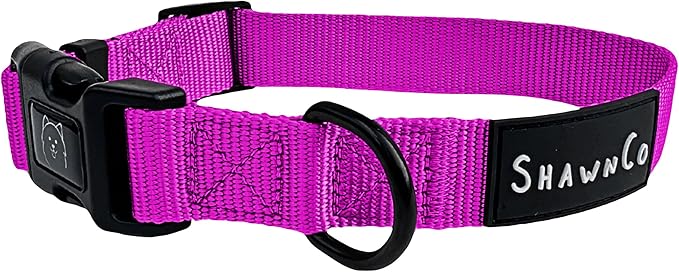 ShawnCo Dream Walk Dog Collar- Premium, Adjustable and Comfortable Pet Collar for Small, Medium, Large and Extra Large Dogs (M, Orchid)