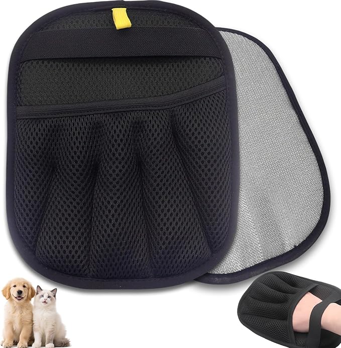 Pet Hair Removal Glove, Electrostatic Five-Finger Design, Reusable Fur Remover for Cats, Dogs, Couch, Carpet, Car Seat (1PCS)