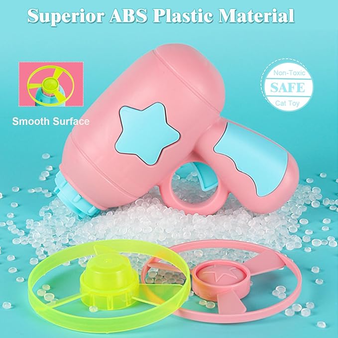 Cat Fetch Toy, Interactive Flying Cat Toy with 20 Propellers,Kitten Tracks Toy for Training Hunting Chasing(only Flying Propellers)