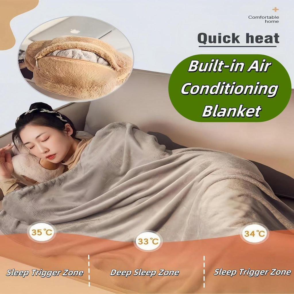 RYOLOY Cat Paw Warm Hand Pillow,with 67 * 39Inch Travel Blanket,3 in 1 Travel Pillow and Blanket Set,for Car Office Camping Essentials.