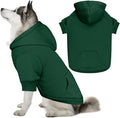 Dog Sweaters for Large Dogs Pet Sweater Solid Soft Brushed Fleece Dog Hoodie Clothes Pet Hoodie Sweatshirt with Pocket(Green-XXL)