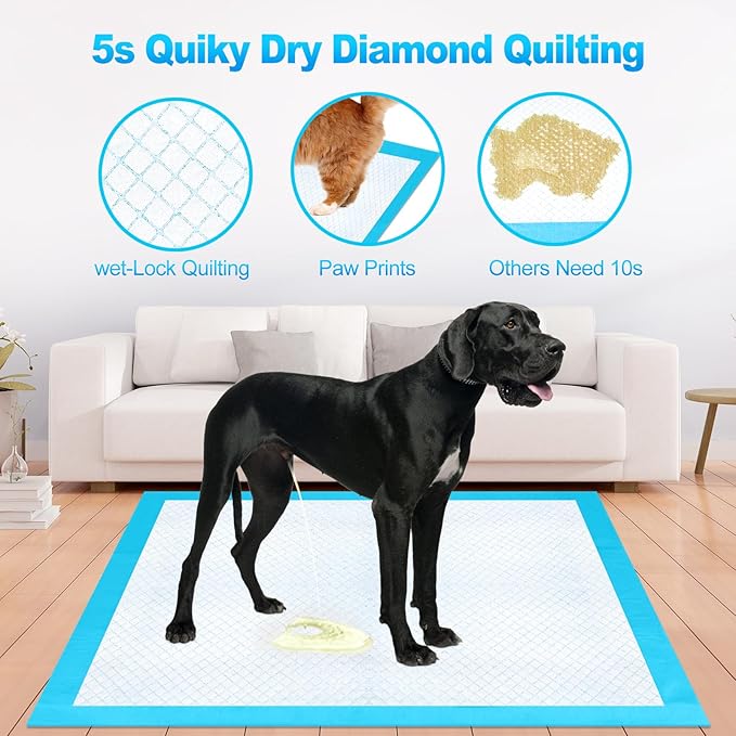 Pee Pads for Dogs & Cats 40"x40" 100 Count, Puppy Pads Extra Large, Disposable Thicken Pet Training Pads for Doggie Rabbits, Incontinence Underpads Ultra Absorbent & Quick-Dry, Leakproof Potty Pad
