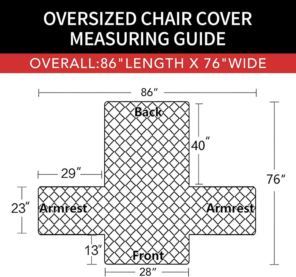 Easy-Going Oversized Chair Sofa Slipcover Reversible Sofa Cover Water Resistant Couch Cover Furniture Protector Cover with Elastic Straps for Pets Dog (Oversized Chair, Gray/Light Gray)