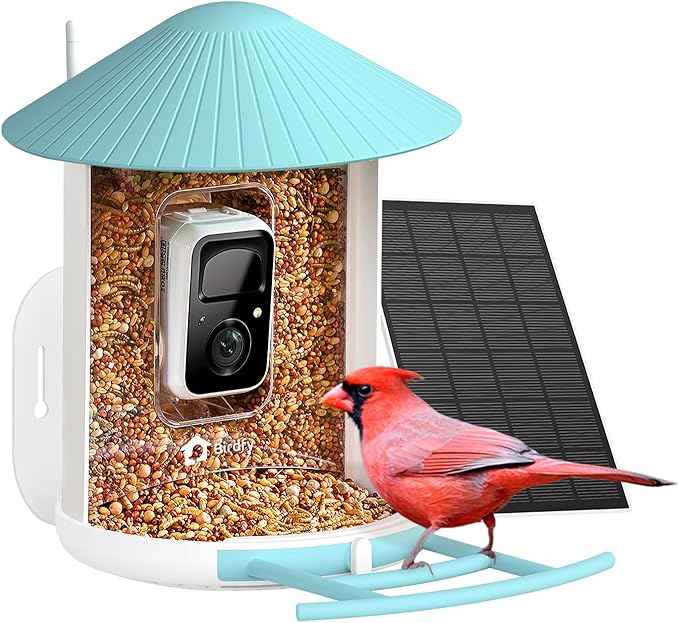 NETVUE by Birdfy Smart Bird Feeder with AI Camera Solar Powered, 2MP Wireless Wildbird Watching, Live Stream & Night Vision, Auto-Capture & Notify, Collection & Cloud Storage (AI by Subscription)