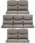 7-Piece Outdoor Patio Cushion Set - Fade & Water Resistant with Removable Olefin Cover, 22x24x4 Inch Memory Foam Cushions for Wicker Sectional Sof - Grey/Crescent