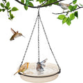 Hanging Bird Bath for Outdoors, Bird Feeder Bowl for Outdside, Birdbath Water Feeder Tray for Backyard Garden Yard Patio Decoration (White)