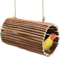 Bird Parrot Swing Toys, Hanging Bird Perch Stand, Natural Willow Wood Parrot Hammock, Bird Cage Accessories, Suitable for Little Bird Parakeets Cockatiels Lovebirds Hamster Rat (6.3" in Diameter)