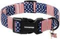 DOGWONG Patriotic Flag Dog Collar, 4th of July American Flag Dog Collars, Adjustable Cute Patriotic Pet Collars Fourth of July Design Dog Collar for Small Medium Large Dogs