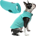Gooby Fleece Vest Dog Sweater - Turquoise, X-Small - Warm Pullover Fleece Dog Jacket with O-Ring Leash for Small to Medium Dogs