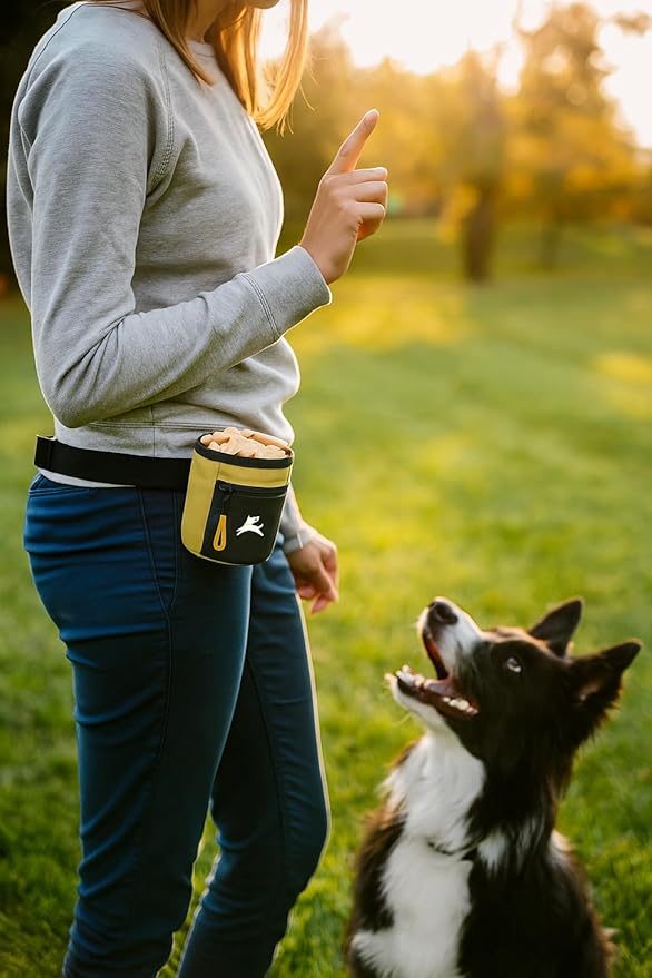 OllyDog Goodie Treat Bag, Dog Treat Pouch, Waist Belt Clip for Hands-Free Training, Magnetic Closure, Dog Training and Behavior Aids, Three Ways to Wear (Alchemy)