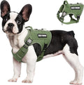 Tactical Dog Harness Small Sized Dog,No Pull Military Dog Vest with Handle,Reflective Heavy Duty Pet Harness for Walking Hiking Training Green S
