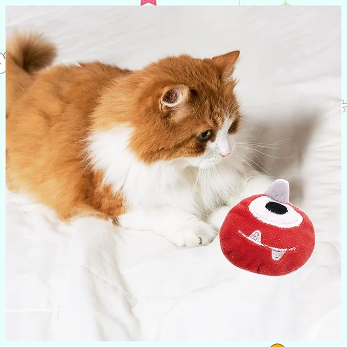 Catnip Toys for Small Cats 6 Pcs Xmas Kitten Chewing Toys Interactive Plush Cat Toy