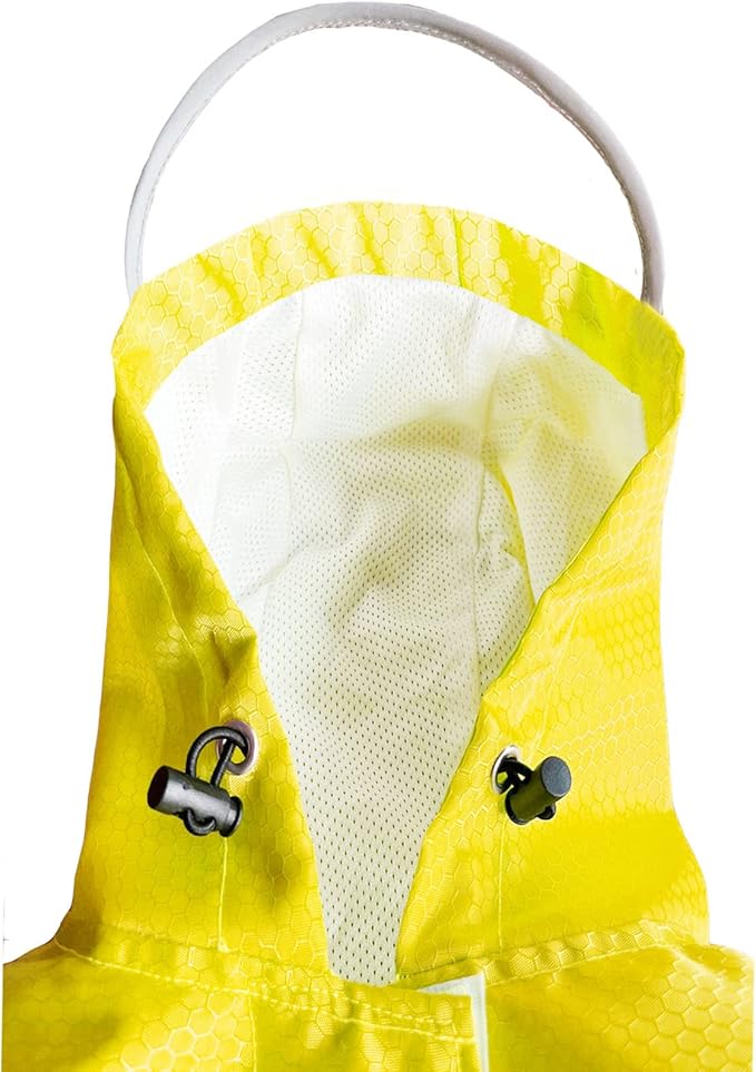 Dog Raincoat Waterproof Reflective Slicker - Lightweight Breathable Hooded Poncho Rain Coat Jacket with Adjustable Belly Strap and Leash Hole for Small Medium Large Dogs (Small, Yellow)