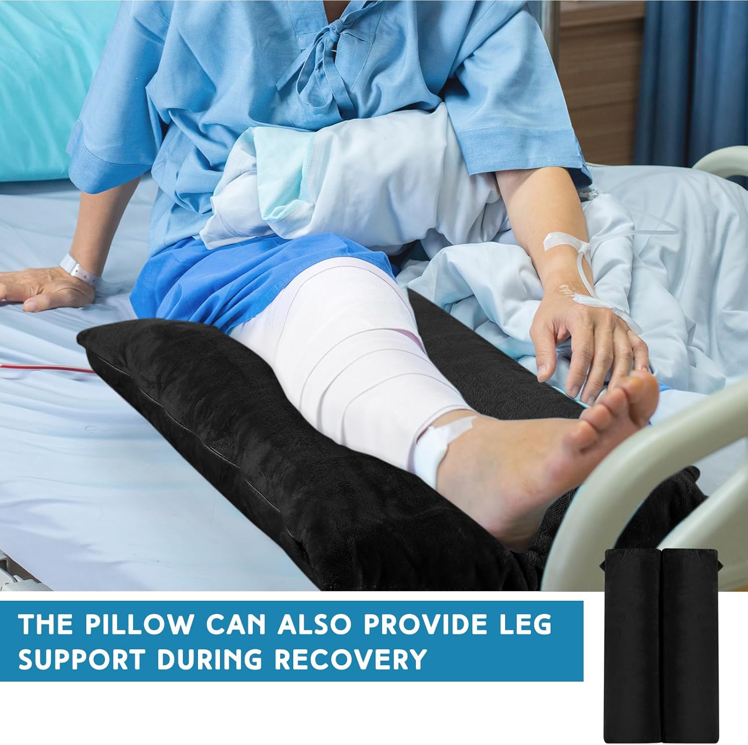 Soaoo Arm Pillows for Adults Pain Relief for Arm Pain Broken Post Surgery Soft Rest Support Pillow Leg Injury(Black)