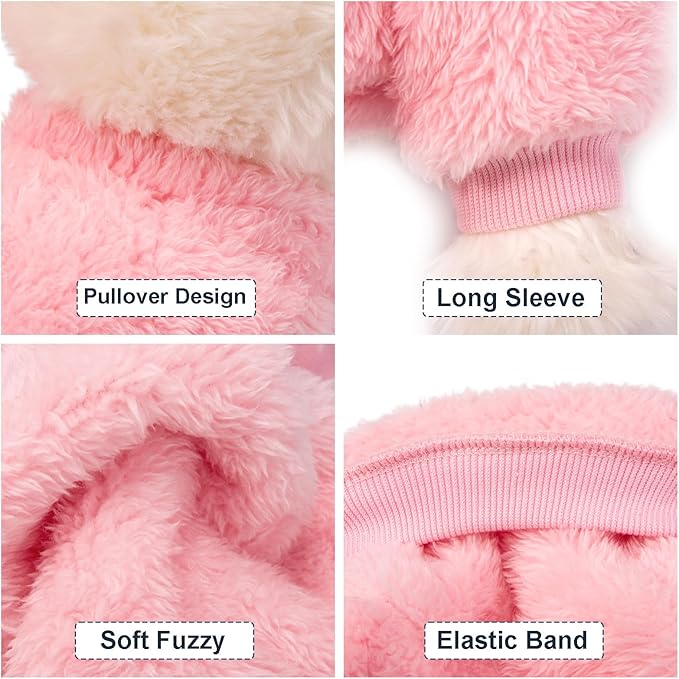 Dog Sweater, 3 Pack Dog Sweaters for Small Dogs, Dog Clothes for Small Dogs Girl Boy, Ultra Soft and Warm Puppy Sweater Dog Coat for Winter Christmas (X-Large, Pink+Purple+Peach)