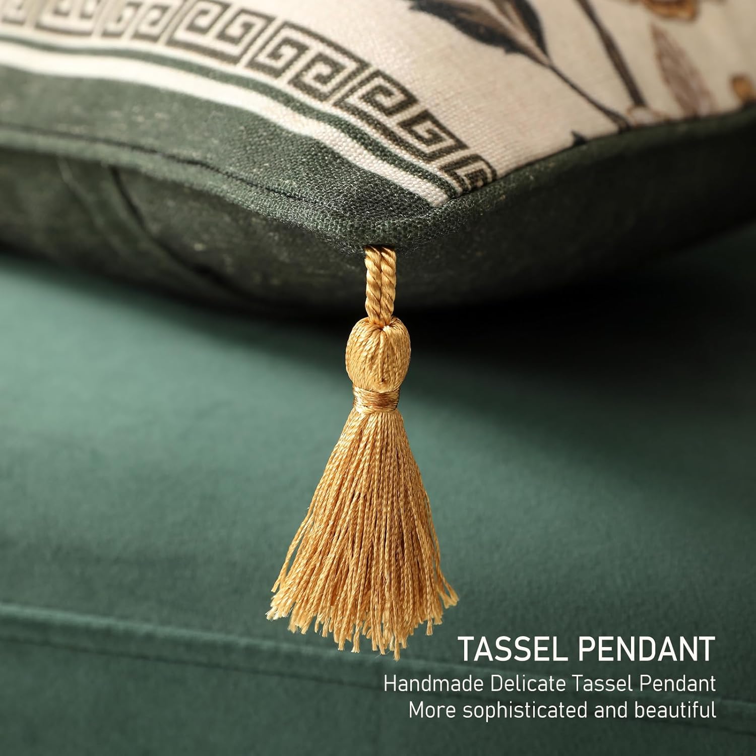 ISAENNE Design Linen Chinoiserie Rectangle Throw Pillow Covers 12"x20", Farmhouse Cushion Covers with Yellow Floral Birds Pattern Decoration Pillowcases for Bed,Living Room,Outdoor,Car