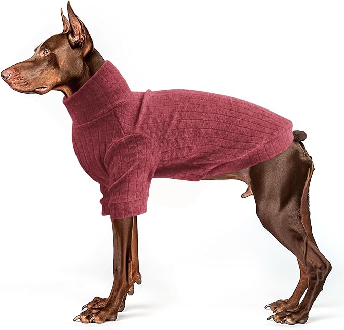 Dog Turtleneck Knitted Shirt Stretchy Pullover Sweater Winter Warm Puppy Clothes for Small Medium Dogs