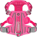 BARKBAY Dog Harness No Pull with ID Tag Pocket - Heavy Duty, Reflective, Easy Control for Large Dogs(Pink,M)