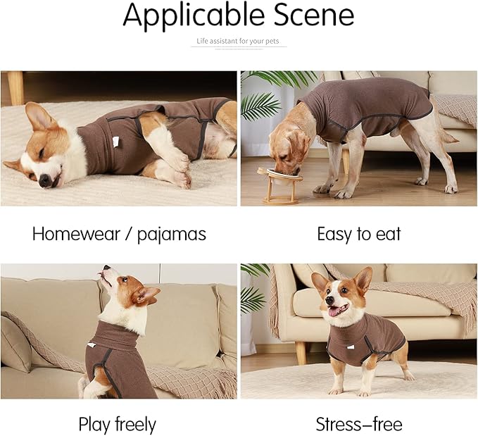 Dog Sweater Pullover Cold Weather Vest for Dogs Dog Sweatshirt & Jacket for Indoor and Outdoor Use (X-Small, Brown)
