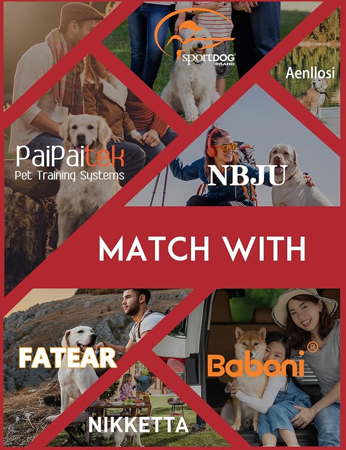 PaiPaitek Replacement Collar for Shock Collar, Compatible with Patpet, Sportdog, Garmin, Dogtra, Delupet, Bousnic, Petspy, Nbju, Invisible Fence Dog Collar Replacement Strap