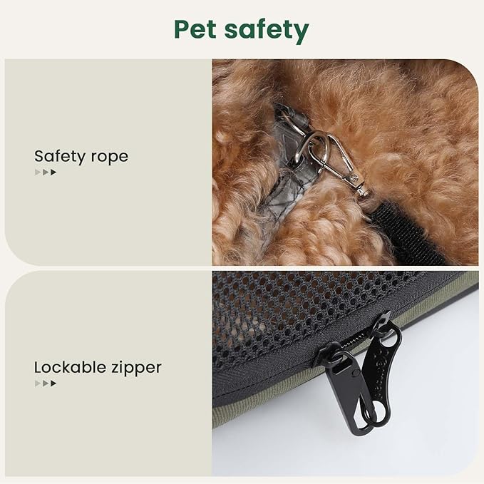 Dog Car Carrier Light Weight, Dog Carrier for Car Easy to Assemble, Dog Car Crate Portable and Breathable, Foldable Pet Carrier for Both Indoor and Outdoor Use, Dog Travel Crate with Curtain Green