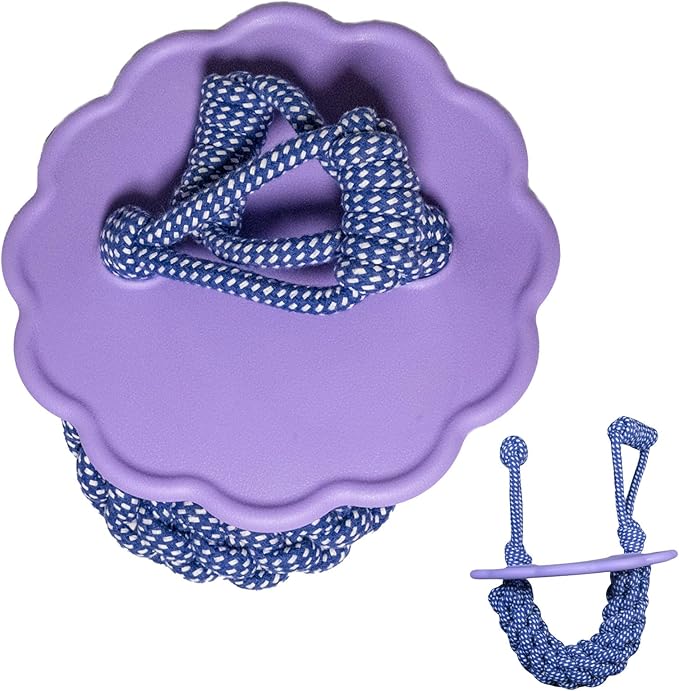 Dog Toys, Tough Rope Toy, Frisbee, Puppy Teething Toys, 2-in-1 Tug of War Rope Flying Disc, Puppy Chew Toys for Teething, Lick mat for Dogs, Interactive, Durable Outdoor Dog Toy (Lilac)