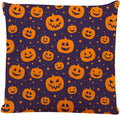 Decorative Square Throw Pillow Covers Halloween Pumpkins Couch Sofa Bed Pillow Covers Cushion Cases 18x18 inch